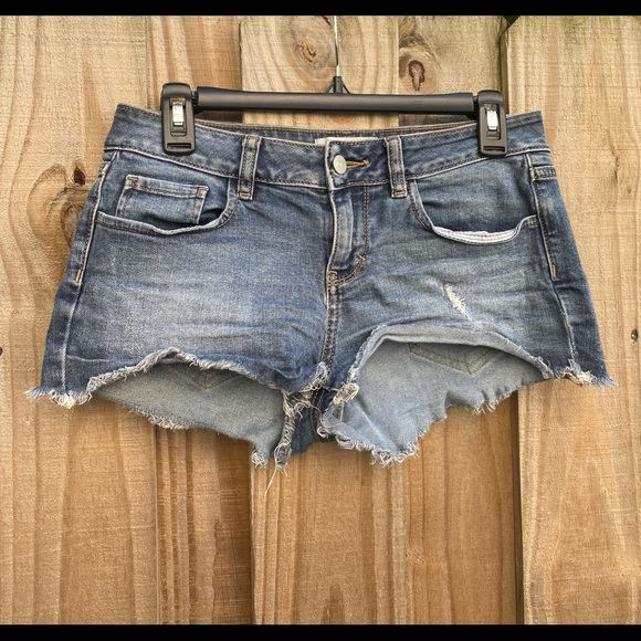 PINK Victoria's Secret Pants - Pink Victoria’s Secret Denim Frayed Hem Shorts 4